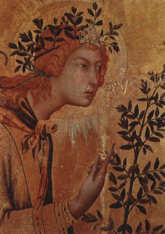 Simone Martini angeln gabriel, bebadelsen France oil painting art